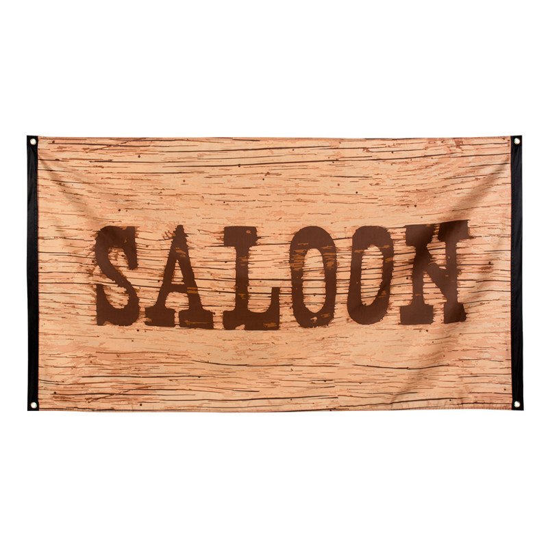 Vlajka s nápisom SALOON western